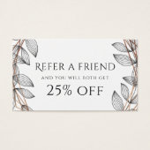 葉の幾何学的フレーム参照カード (正面)