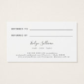 葉の幾何学的フレーム参照カード (裏面)