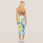 葉の形と色のイラストレーション カプリレギンス (裏面)