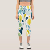 葉の形と色のイラストレーション カプリレギンス (正面)