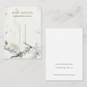 葉の手作り紙テクスチャヘアクリップディスプレイ 名刺 (正面/裏面)