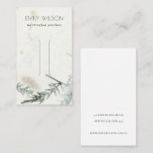 葉の手作り紙テクスチャヘアクリップディスプレイ 名刺 (正面/裏面)