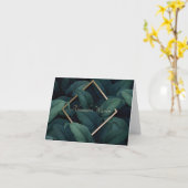 葉の折り畳まれたパーソナライズされた便箋 カード (黄色い花)