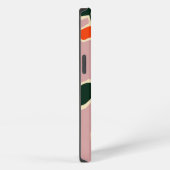 葉の抽象画 iPhoneケース (右側面)