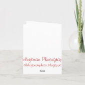 葉の挨拶状の女性虫 カード (裏面)