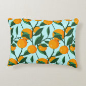 葉の枝に継ぎ目のない蜜柑、柑橘類  アクセントクッション (裏面)