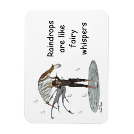 葉の柔軟な磁石を持つ男の子の雨の妖精 マグネット