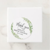 葉の植物学的な花輪 ブライダルシャワーのお礼 フェイバータグ (インサイチュ)