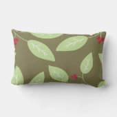 葉の模様のついた ランバークッション (裏面)