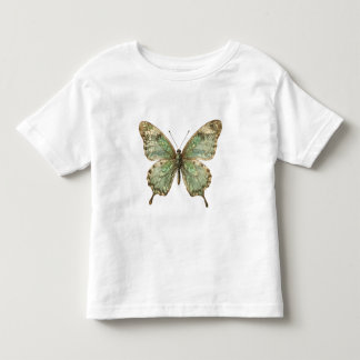 葉の模様の羽を持つ豪華な蝶 トドラーTシャツ