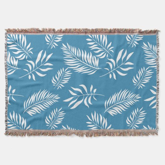 葉の模様13 スローブランケット (正面)