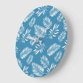 葉の模様13 ラージ壁時計 (傾斜)