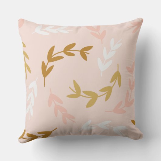 葉の模様4 クッション (裏面)