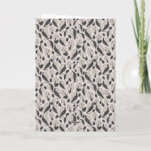 葉の模様 おめでとう 卒業生 2 枚の写真 カード (裏面)