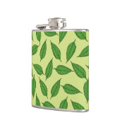 葉の模様、リーフパターン、春の葉 フラスク (左)