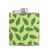 葉の模様、リーフパターン、春の葉 フラスク (正面)