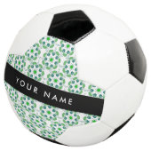 葉の模様、緑の葉、あなたの名前 サッカーボール (3/4)