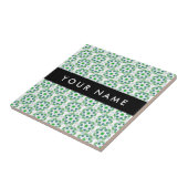 葉の模様, 緑の葉, あなたの名前 タイル (側面)