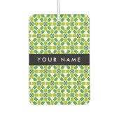 葉の模様、緑葉の、名前 カーエアーフレッシュナー (正面)