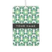 葉の模様、緑葉の、名前 カーエアーフレッシュナー (正面)