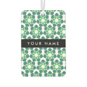 葉の模様、緑葉の、名前 カーエアーフレッシュナー (裏面)