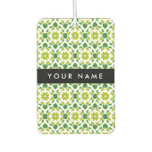 葉の模様、緑葉の、名前 カーエアーフレッシュナー (正面)