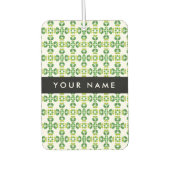 葉の模様、緑葉の、名前 カーエアーフレッシュナー (正面)