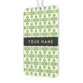 葉の模様、緑葉の、名前 カーエアーフレッシュナー (左)