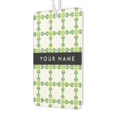 葉の模様、緑葉の、名前 カーエアーフレッシュナー (左)