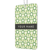 葉の模様、緑葉の、名前 カーエアーフレッシュナー (左)