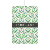 葉の模様、緑葉の、名前 カーエアーフレッシュナー (正面)