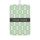 葉の模様、緑葉の、名前 カーエアーフレッシュナー (裏面)