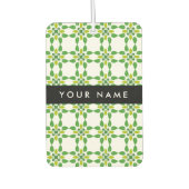 葉の模様、緑葉の、名前 カーエアーフレッシュナー (正面)