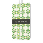 葉の模様、緑葉の、名前 カーエアーフレッシュナー (左)