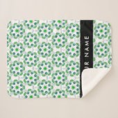 葉の模様、緑葉の、名前 シェルパブランケット (正面(横))