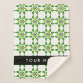 葉の模様、緑葉の、名前 シェルパブランケット (正面)