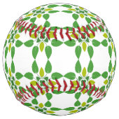 葉の模様、緑葉の、名前 ソフトボール (正面)