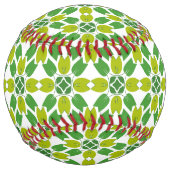 葉の模様、緑葉の、名前 ソフトボール (正面)