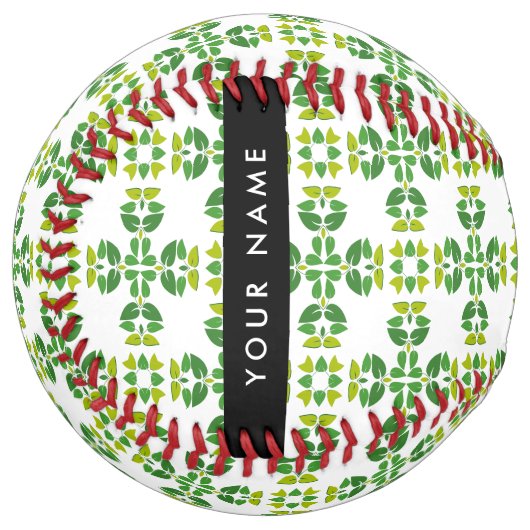 葉の模様、緑葉の、名前 ソフトボール (正面左)