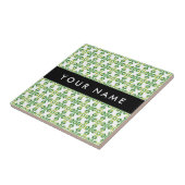 葉の模様、緑葉の、名前 タイル (側面)