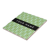 葉の模様、緑葉の、名前 タイル (側面)