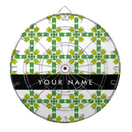 葉の模様、緑葉の、名前 ダーツボード