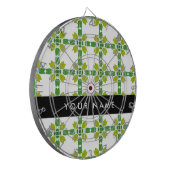 葉の模様、緑葉の、名前 ダーツボード (正面左)