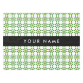 葉の模様、緑葉の、名前 テーブルクロス (正面(横))