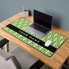 葉の模様、緑葉の、名前 デスクマット