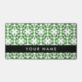 葉の模様、緑葉の、名前 デスクマット (正面)