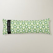 葉の模様、緑葉の、名前 ボディピロー (裏面)