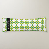 葉の模様、緑葉の、名前 ボディピロー (裏面)