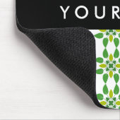 葉の模様、緑葉の、名前 マウスパッド (コーナー)