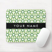 葉の模様、緑葉の、名前 マウスパッド (マウス)